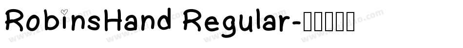 RobinsHand Regular字体转换